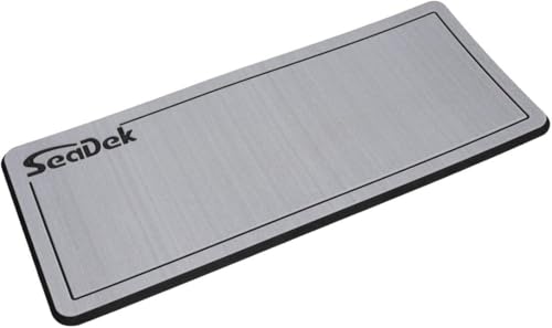 SeaDek Pad | Dual Density Helm Pads | Anti-Fatigue | Anti Slip | 20mm Thickness | Brushed Texture | Storm Gray Over Black Small