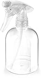 Bar5F Empty Clear Spray Bottle 16 oz. Adjustable Head Sprayer from Fine to Stream (Pack of 1)