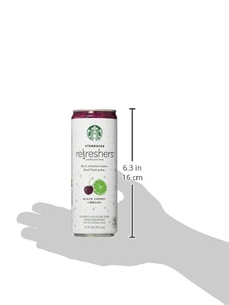 Starbucks Refreshers Black Cherry Limeade Sparkling Green Coffee