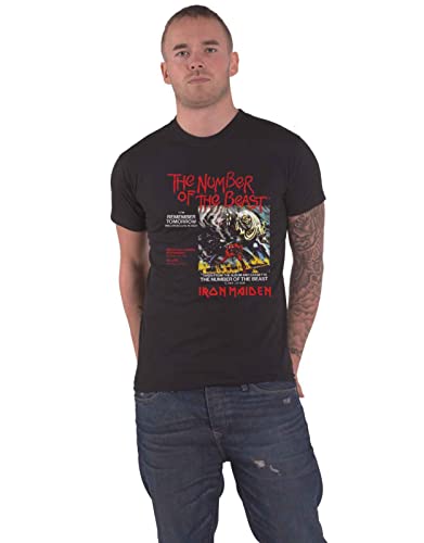 T-shirt Iron Maiden Number of The Beast noir finitions haut de gamme L