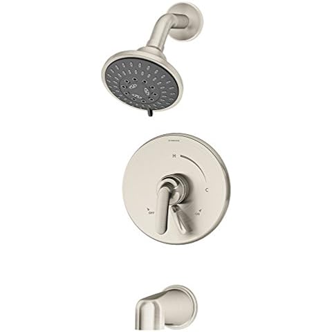 Symmons S-5502-STN-1.5-TRM Elm Single Handle 5-Spray Tub and Shower Faucet Trim ,Satin Nickel - 1.5 GPM (Valve Not Included) Cover
