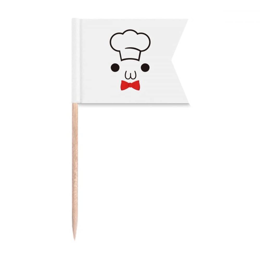 Lovely Face I Am A Chef Expression Toothpick Flags Labeling Marking for Party Cake Food Cheeseplate