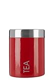 Premier Housewares Teedose, Emaille, mit Gummidichtung, Rot