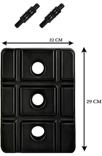 Image of AMEGO Cricket Stumps with Stand Cricket Kit Plastic Wickets for Cricket Standard Wickets for Cricket Ground, Match, Tournament Stump with Stand & Bails- Fluorescent Green -Plastic Wickets Set