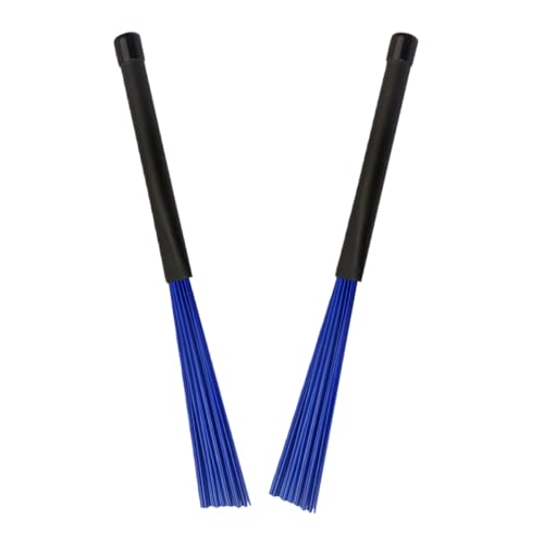 Levemolo Nylon Wire Drum Brush Sticks Set 2pcs Drum Brush for Jazz Drummers and Percussion Players
