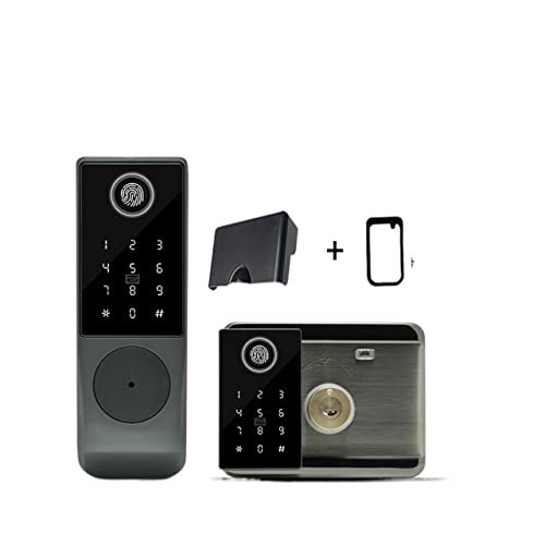 cerradura inteligente, TUYA WIFI huella dactilar tarjeta magnética contraseña clave desbloqueo remoto patio apartamento exterior impermeable cerradura de puerta inteligente con sensor sensible, sensac