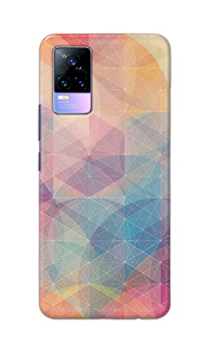 Image of Printed Hard Back Cover Case for Vivo Y73 | Vivo V21e 4G Back Cover (Crumpled Paper Design) -1803