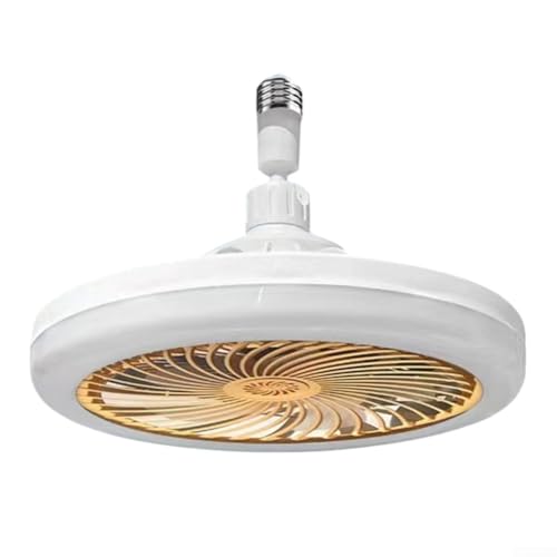 Ventilador de techo E27 de bajo consumo que incluye una función de luz y un práctico sistema de control remoto (B)