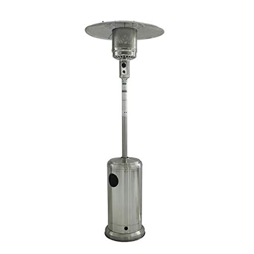 LDFANG 48000 BTU Calentador de Acero Inoxidable en Suelo propano líquido Patio al Aire Libre de Mesa Calentador,Plata