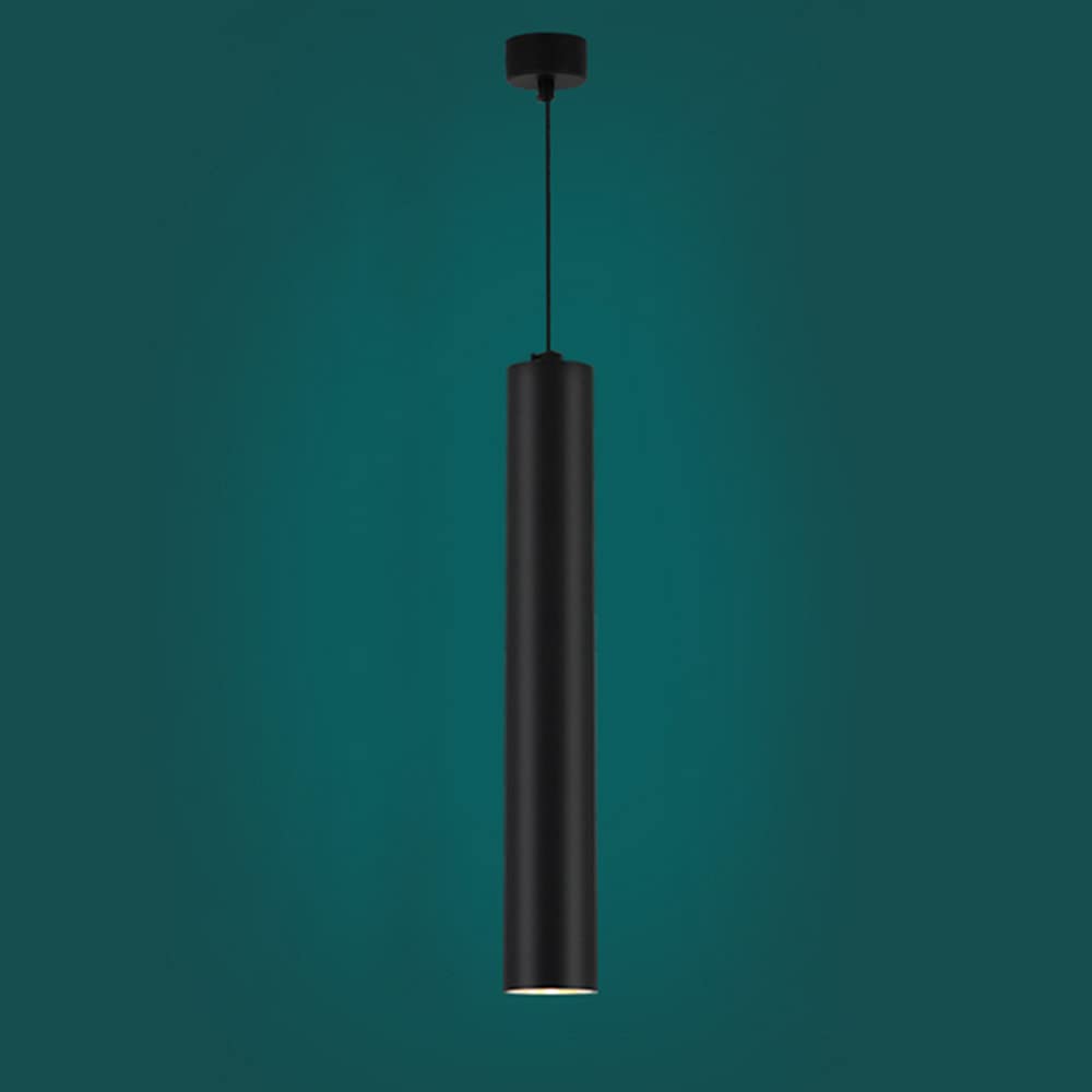 Lámpara colgante de tubo largo vintage con acabado minimalista para interiores
