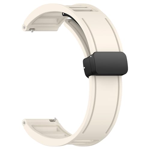 Image of ACM Watch Strap Silicone Belt Magnetic Clasp 22mm compatible with Universal 22mm Size Replacement Strap Smartwatch Band
