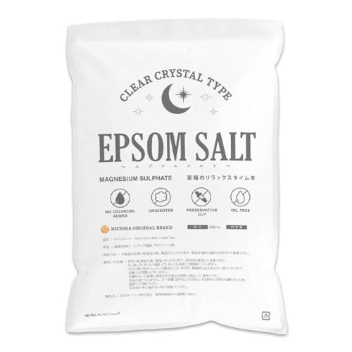 NICHIGA(ニチガ) エプソムソルト EPSOM SALT 〈Clear Crystal Type〉4.5kg 無香料・無着色・防腐剤カット・オイルフリー TK1