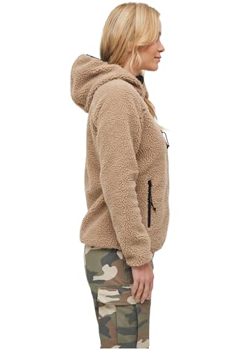 Brandit Women Teddyfleece Jacket Hooded, Farbe: camel, Größe: S