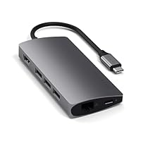 SATECHI 8 in 1 Hub USB C Multiporta V2 con HDMI 4K@60Hz, Ricarica PD 115W, Gigabit Ethernet, 3x...