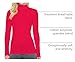Natural Uniforms Women's Long Sleeve Mock Turtle-Neck T-Shirt Under Scrub (Red, X-Small)