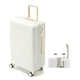 [Spyplan] スーツケース 機内持ち込み 拡張機能付き 大型キャリーケース 超軽量 大容量 可愛い キャリーバッグ 耐衝撃 ジッパータイプ 静音 ダブルキャスター 360度回転 TSAロック搭載 人気 旅行 ビジネス 出張 Lサイズ 預け入れ 最大 7-10泊 90l-110l