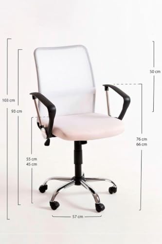 Miniatura 3 de Regalos Miguel - Silla De Oficina Blanca Kubas - Máxima Ergonomía - Ideal Para Escritorio Y Gaming