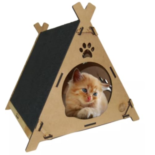 Cabana Casinha Toca com Arranhador Para Gatos