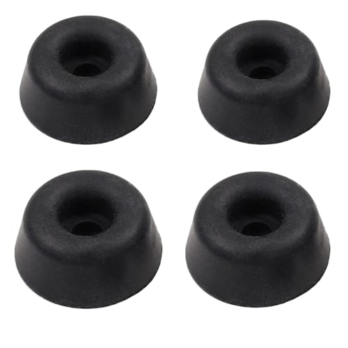 Image of Toilet Seat Furniture Rubber Buffer Pads Black 22mm Replacement Bumper Pads for Slam & Noise Dampener Toilet Seat Fittings for Toilet Lid WC Cover Bathroom Hardware 4 Pack.