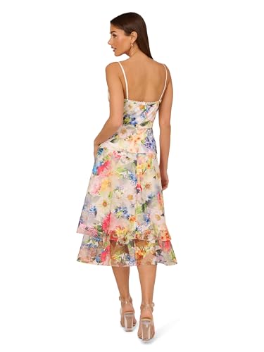Image of Adrianna Papell Women's Printed Embroidered Midi Dress