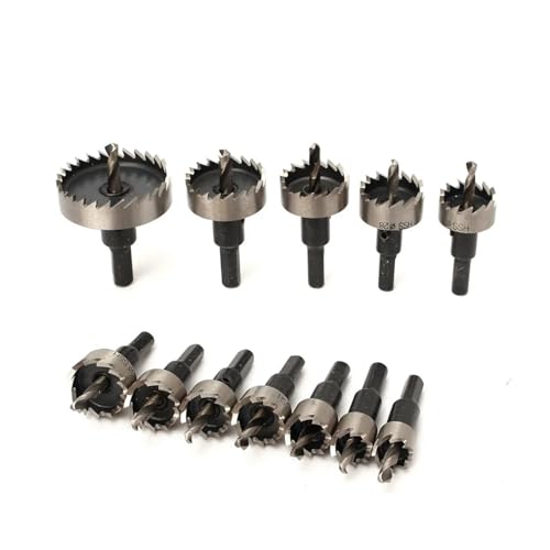 Set de brocas HSS 12 piezas 15-50 mm para madera y metal miniatura 5