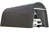 Wisteria Lane Domed Carport, Portable Garage with 2 Roll up Doors, Heavy Duty Car Canopy Party Tent, All-Season Storage Shelter Shed Carport for Motorcycle, Boat, Truck, or Garden Tools, 12' x 25'