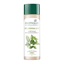 Biotique Bio Henna Leaf Fresh Texture Shampoo & Conditioner 120ml /4.05 Oz. I Increase Gloss, Hydration, Shine I For Rich Dark Tones Hair - All Hair Types