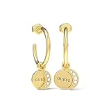 Länge: 3.1cm GUESS 20MM MINI HOOP COIN & MOON YG, gelb(gold), Gr. N