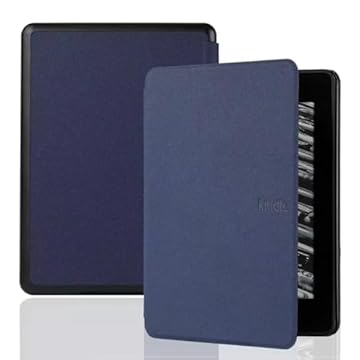 Capa Kindle Paperwhite 12ª Geração 7 Polegadas (SA569P e SA568B) – Função Liga/Desliga - Fechamento Magnético - Sistema de Hibernação (Azul Marinho)