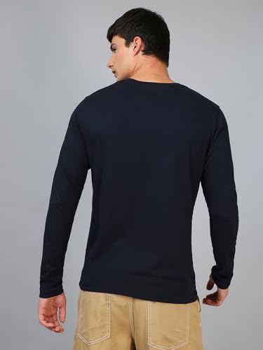 Image of Bewakoof Men's Striped Cotton T-Shirt- Loose Fit, Crew Neck, Half Sleeves