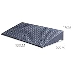 Black-Rubber-Plastic-Roadside-Step-Mat-Slope-Mat-Household-Threshold-Mat-Car-Uphill-Mat-Rubber-Stair-Mat-100x50x17CM