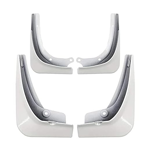 YAOXINGHUA 4ST Bil Fender Fram bakre hjulet Mudguard Mud Flap Guard Fit för Tesla Model 3 2017-2021 (Color : WHITE)