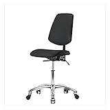 Thomas 1163L64 - Silla de escritorio de vinilo con respaldo medio sin inclinación y brazos, azul colonial