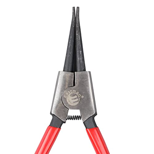 Image of Eastman Circlip Plier Set Of 1Pcs, 9 /225 Mm (Internal Straight), Alloy Steel Hardened And Tempered, Red Colour - E-2032 A