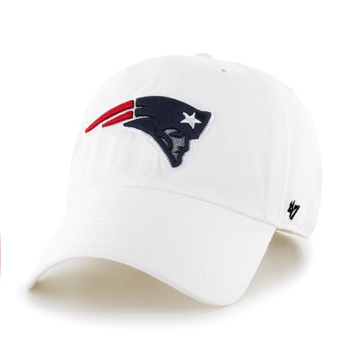 47 Preschool White New England Patriots Clean Up Adjustable Hat