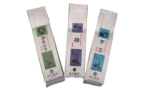 茶葉 緑茶 計 300g 100g 3種 詰め合わせ 贈答 ギフト 日本茶 特蒸し茶 かぶせ茶 深蒸し茶 詰合せ セット ななや 丸七製茶 静岡県 藤枝市