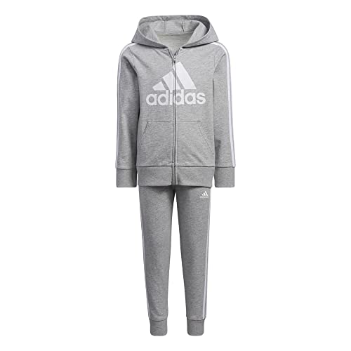 Image of adidas Boy's Zip Front French Terry Hooded Jacket and Joggers Set