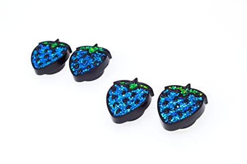 Image of Creathome Blue Strawberry Pattern Screw Cap, 4 Pack with M5 Machine Screws