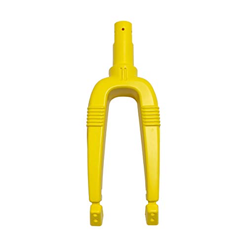 Big Wheel Replacement Parts - Front Fork in Yellow - Replacement Part for 16 Big Wheel Trike Racer, Clicker - Made in USA