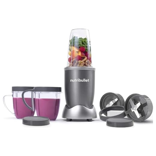 NutriBullet NBR-1201 12-Piece High-Speed Blender/Mixer System, Gray (600 Watts)