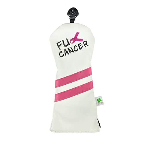 Foretra Driver Headcover - Limited Edition F U Cancer Design Golf Club Covers - Fairway Wood Head Covers Hybrid Headcover Novelty Golf Accessory for Most Brands (Fairway Wood)