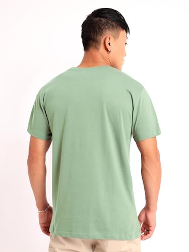 Image of BEYOUNG Cotton Regular Fit Plain T-Shirt for Men | Flexible Round Neck | Casual T-Shirt | Solid T-Shirt | Half-Sleeves | Stylish T-Shirt