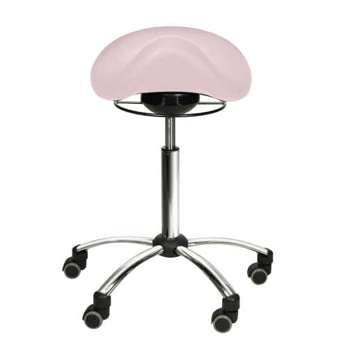 Comfort Sattelstuhl mit Schwenkmechanismus, rosa