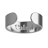 CALMI - Magnetic Wellness Ring 18K Gold Plated with Adjustable Stainless Steel Design | Wearable Magnetic Field Accessory for General Wellbeing | Unisex (Silver)