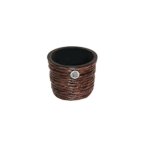 Franz Müller Flechtwaren Cache-Pot Rond en Jacinthe d'eau torsadée Marron Antique 12 x 12 x 10 cm Cover