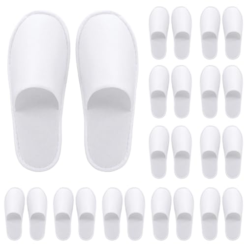 xolear 12 Paires Chausson Hotel Unisexes, Pantoufles de Spa Doux et Confortable, Emballé Individuellement Chaussons Jetables, Antidérapant Pantoufles...