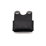 Henson Shaving Razor Leather Head Cover/Sheath for Henson AL13 and Henson Ti22 (Black Leather)