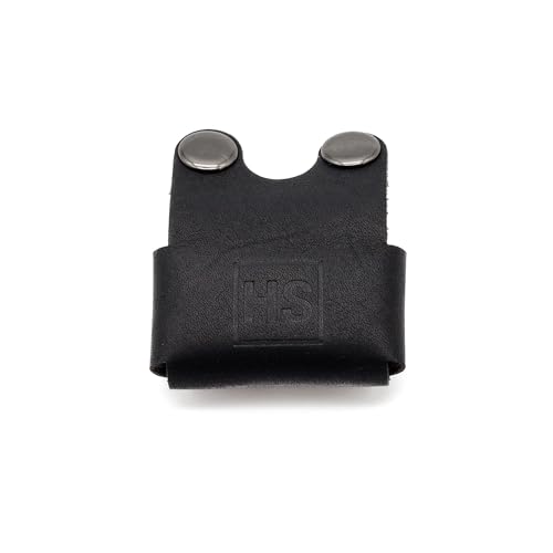 Henson Shaving Razor Leather Head Cover/Sheath for Henson AL13 and Henson Ti22 (Black Leather)