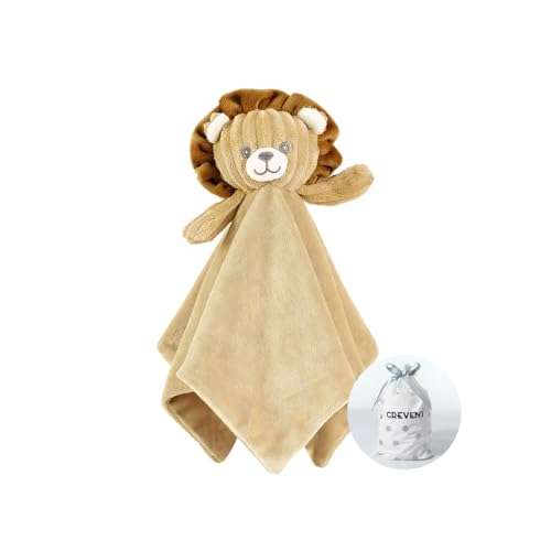 Image of CREVENT Cozy Plush Baby Security Blanket, Loveys for Baby Girls and Boys, Birthday (Lion)