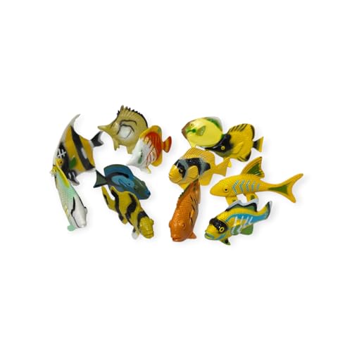 Image of Small Kids Sea & Wild Animal Toys Sets for Fun, Educational, Spark Imagination and Learning (Multi Choice Sets) (COLOURFULL Fishes) 12pcs